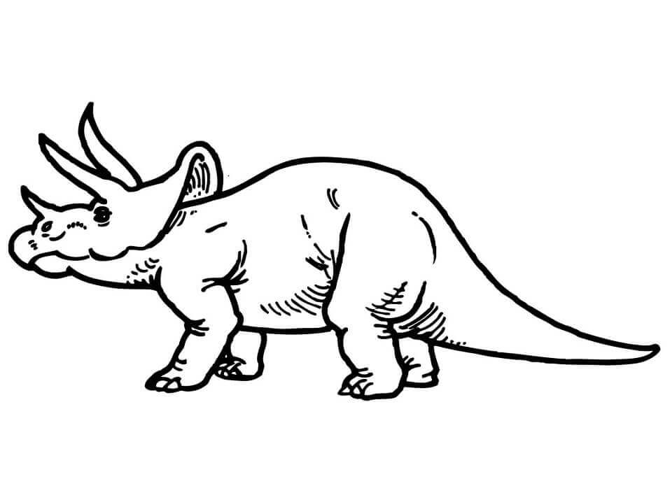 Dibujo de Triceratops para Colorear