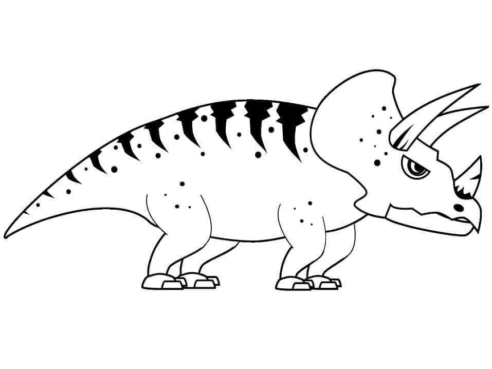 Dibujo de Triceratop imágenes Gratis para Colorear