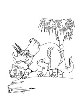 Dibujo de Triceratop Perfecto para Colorear