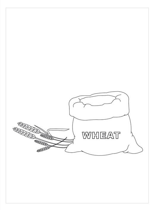 Dibujo de Bolsa de Trigo para Colorear