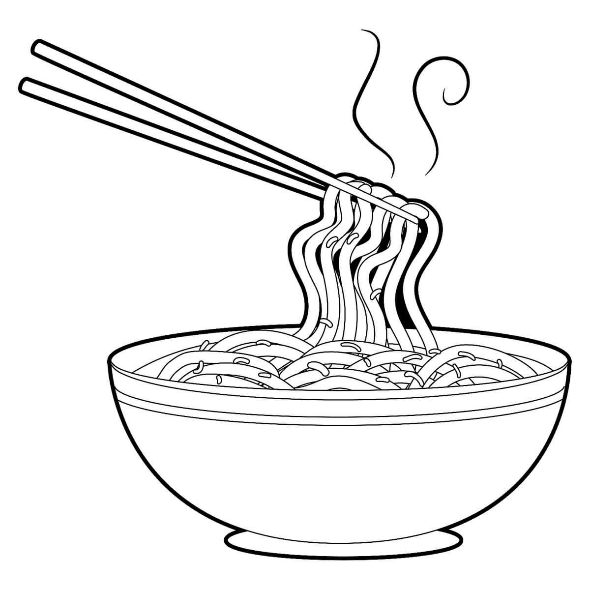 Dibujo de Fideos Hechos de Trigo para Colorear
