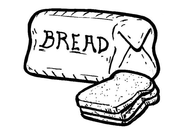 Dibujo de Pan de Trigo para Colorear