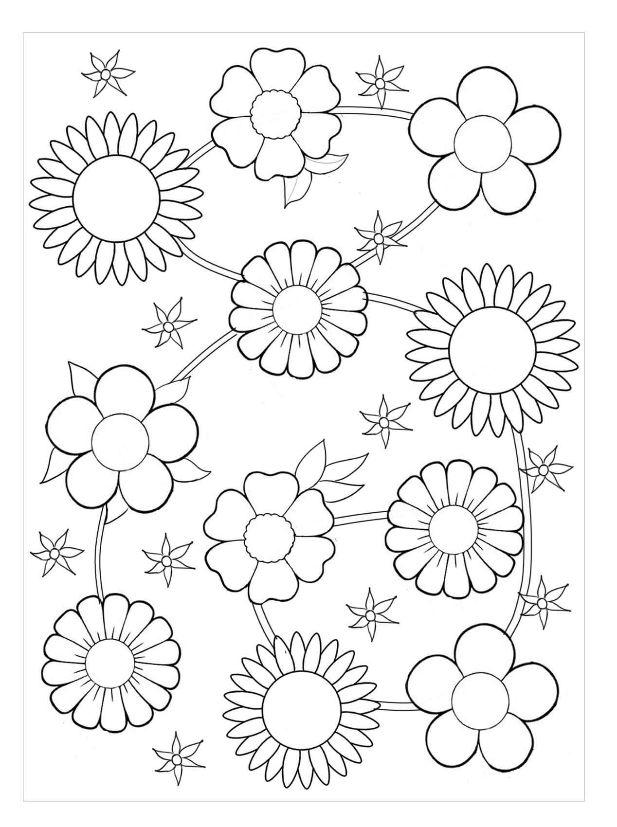 Dibujo de Bonito Trillium para Colorear