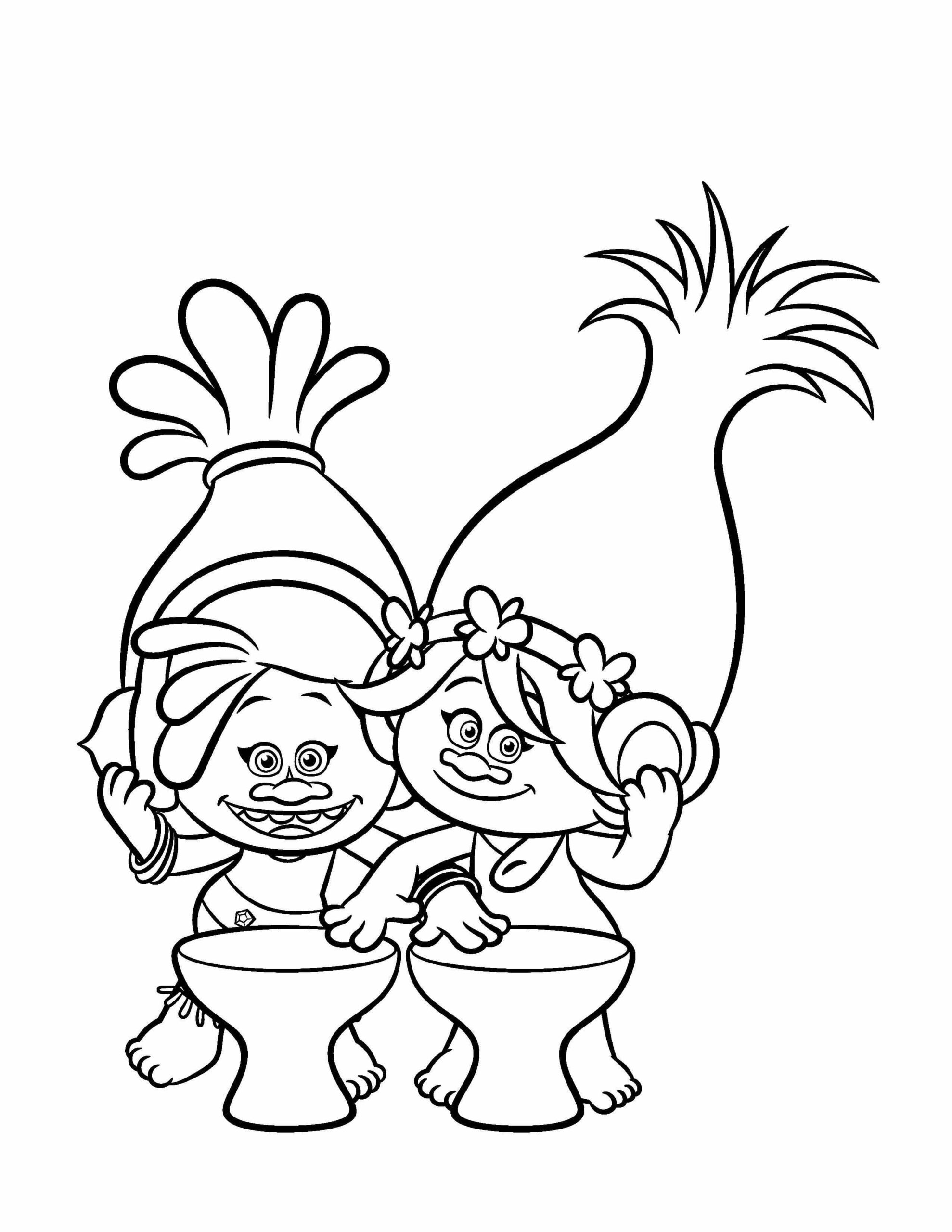 Dibujo de Amapola y Amigo para Colorear