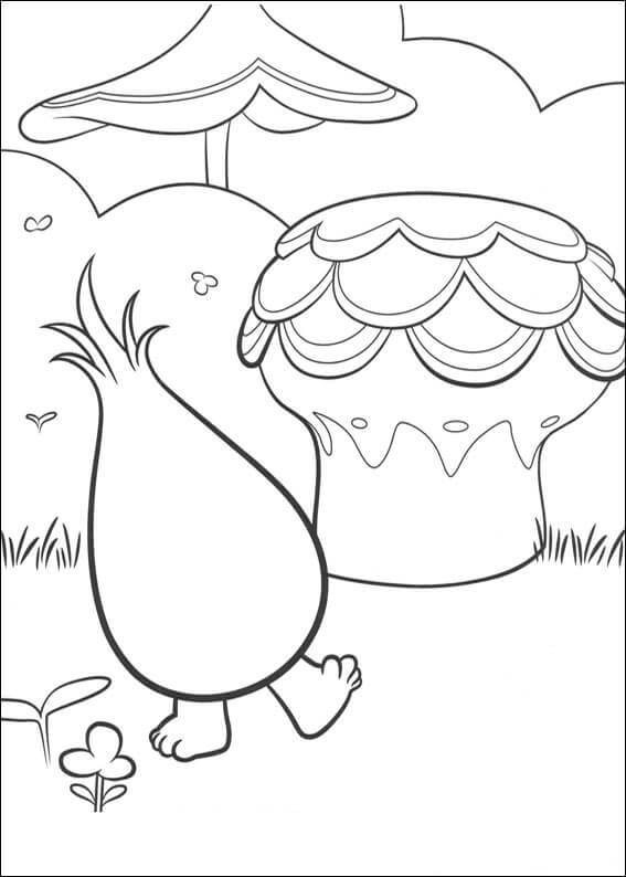 Dibujo de Carácter de Trolls para Colorear