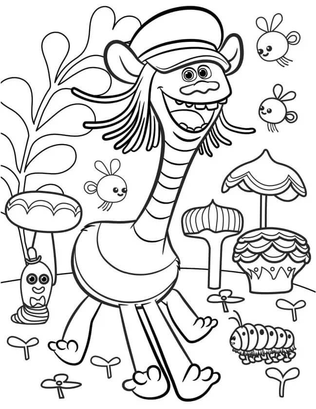 Dibujo de Cobre Divertido con Amigos para Colorear