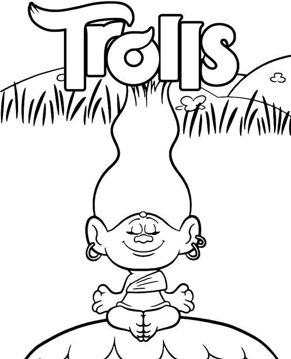 Dibujo de Dreamworks Meditar para Colorear