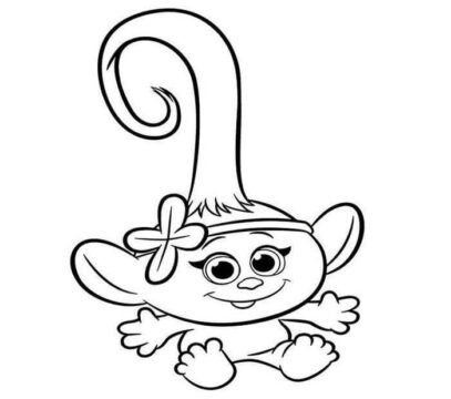 Dibujo de Lindo bebé Amapola para Colorear