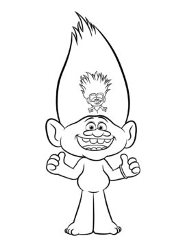 Dibujo de Rama Feliz para Colorear