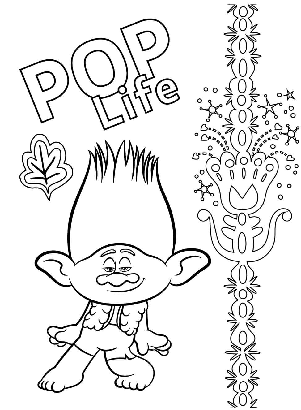 Dibujo de Rama Sonriente para Colorear