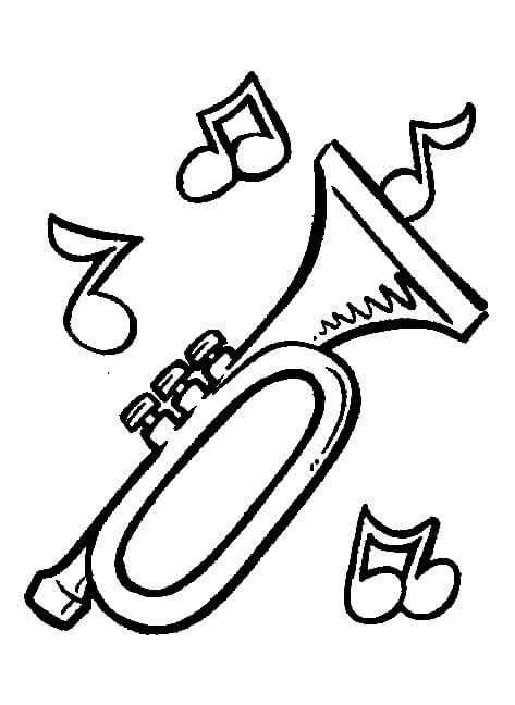 Dibujo de Trompeta para Colorear