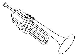 Dibujo de Gran Trompeta para Colorear