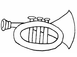 Dibujo de Trompeta Imprimible para Colorear
