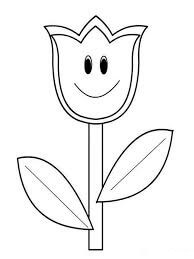 Dibujo de Tulip Sonriendo para Colorear