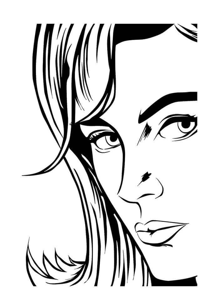 Dibujo de Cara de Lady Tumblr para Colorear