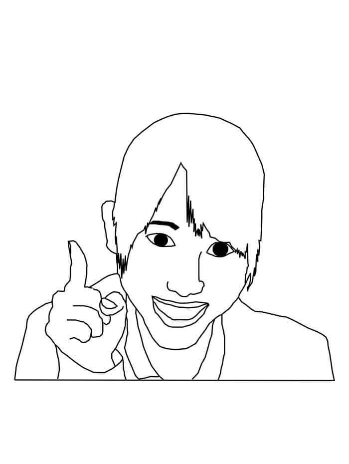 Dibujo de Cara Tumblr para Colorear