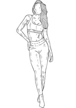 Dibujo de Cuerpo de Dama Tumblr para Colorear