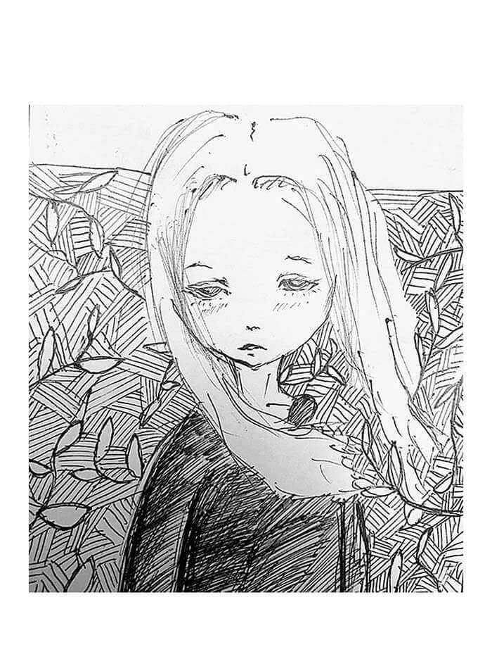 Dibujo de Chica Tumblr para Colorear