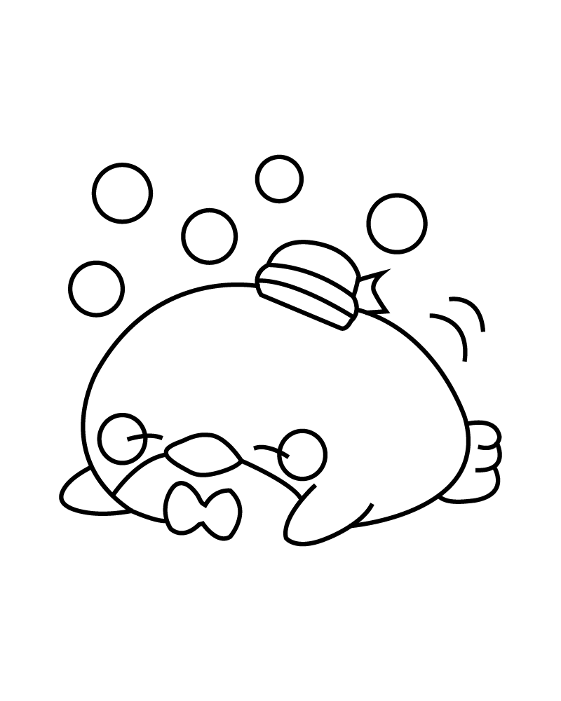 Dibujo de Printable Cute Tuxedo Sam Coloring Page para Colorear