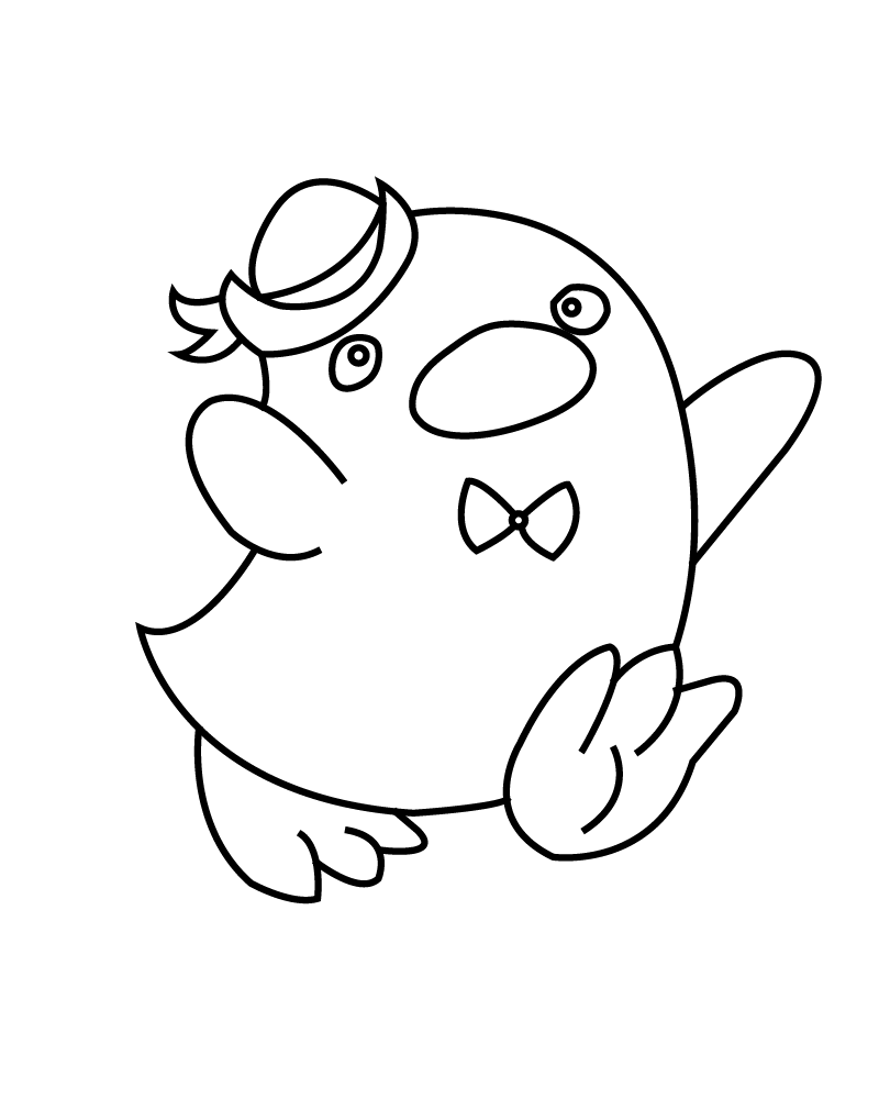 Dibujo de Tuxedosam Coloring Page Printable para Colorear