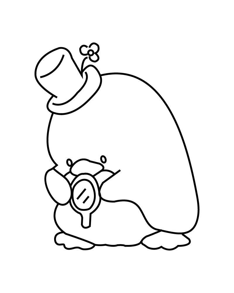 Dibujo de Tuxedosam Coloring Page para Colorear