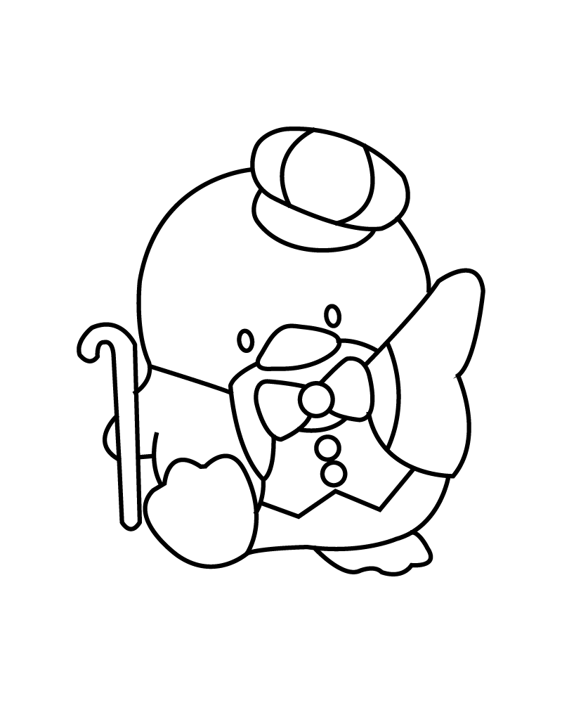 Dibujo de Tuxedosam Coloring Sheet Printable para Colorear