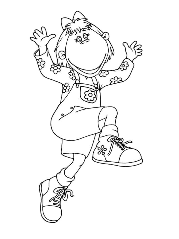 Dibujo de Bella Sonriendo para Colorear