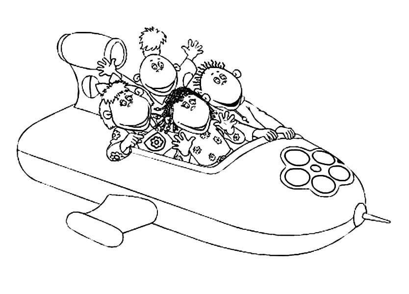 Dibujo de Nave Espacial Tweenies Ride para Colorear