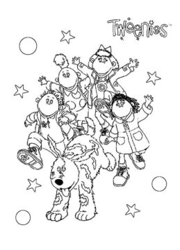 Dibujo de Personaje de Tweenies Feliz para Colorear