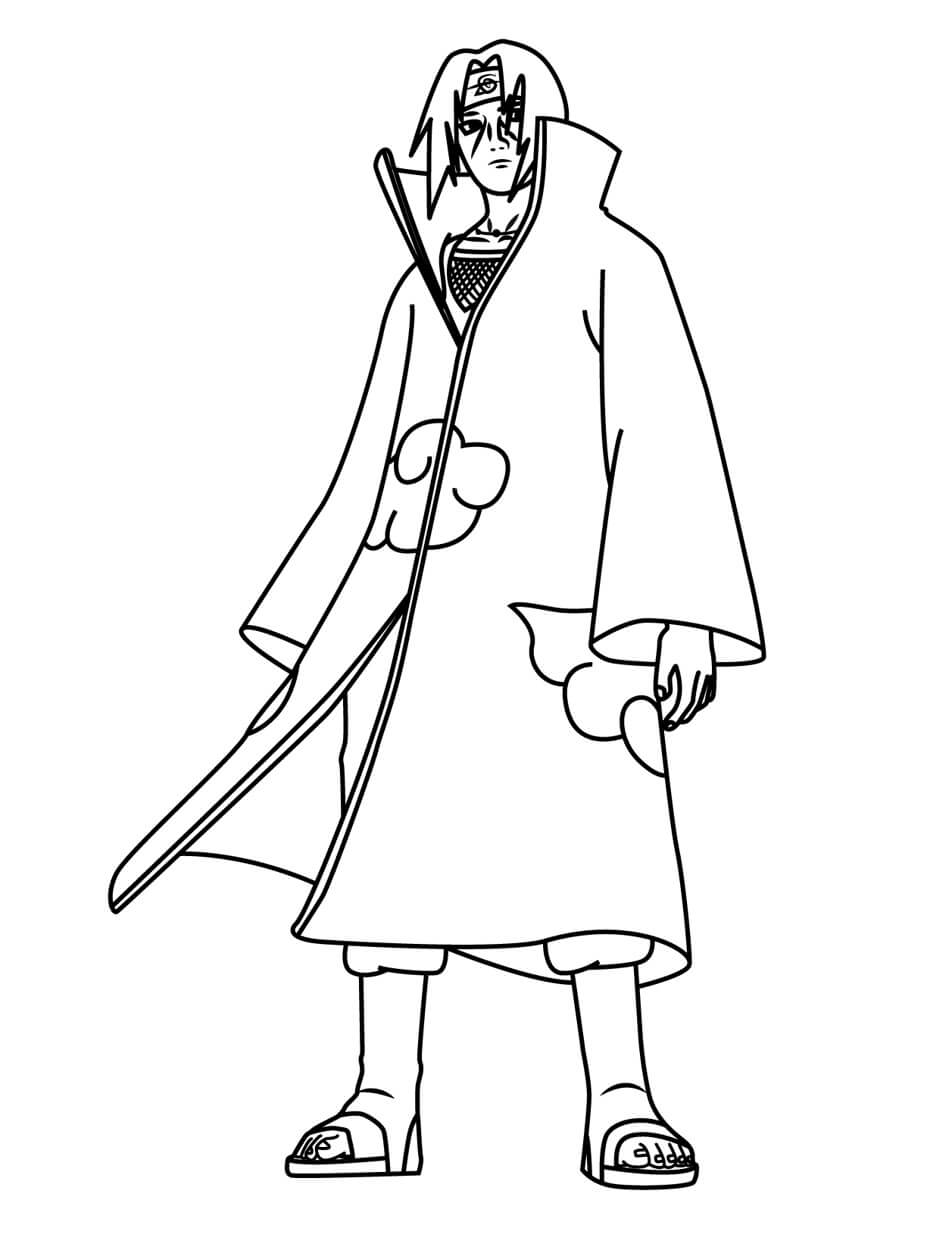 Dibujo de Agradable Itachi para Colorear
