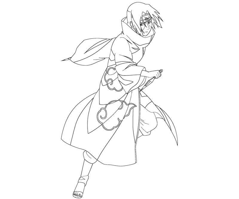 Dibujo de Ataque de Itachi para Colorear