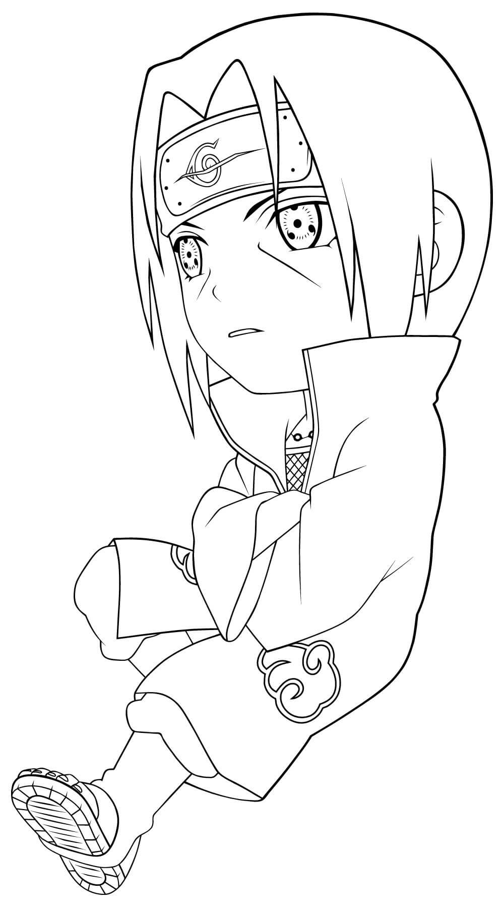Dibujo de Chibi Itachi para Colorear