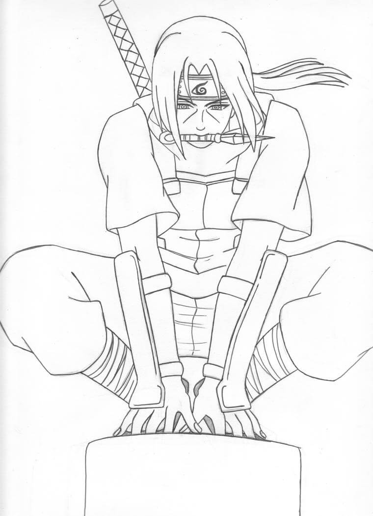 Dibujo de Genial Jounin Uchiha Itachi para Colorear