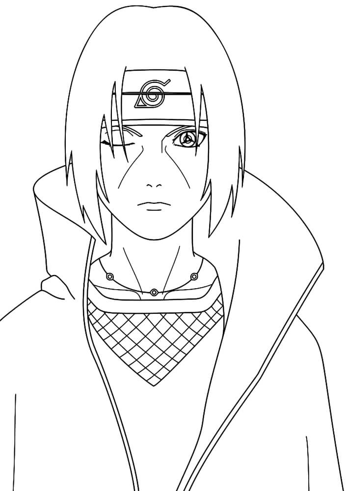 Dibujo de Itachi Guapo 1 para Colorear