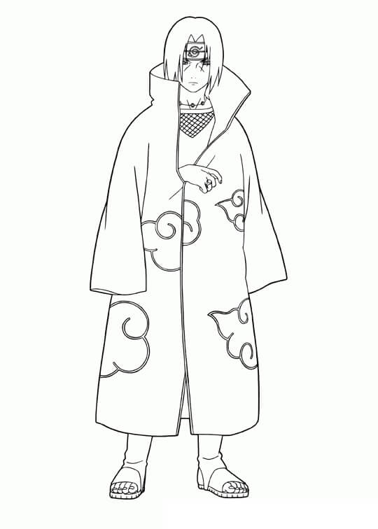 Dibujo de Itachi Impresionante para Colorear