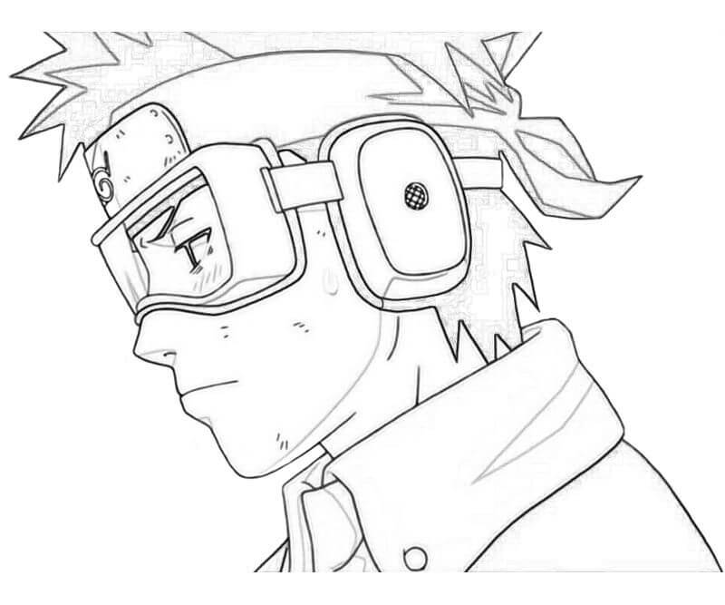 Dibujo de Cara Triste de Obito para Colorear