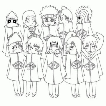 Dibujo de Lindo Akatsuki para Colorear