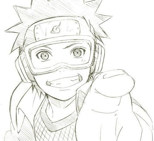 Dibujo de Obito del Clan Uchiha para Colorear