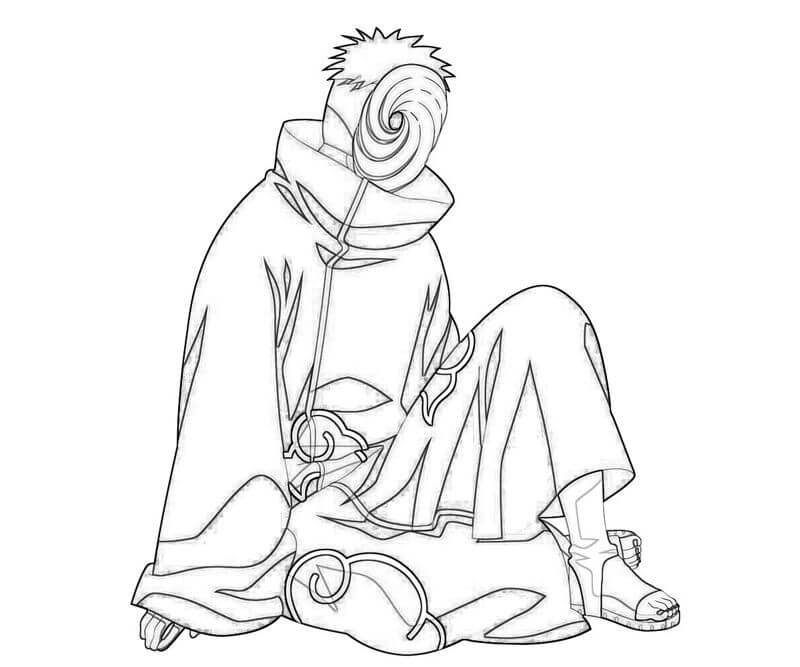 Dibujo de Tobi Sentado para Colorear
