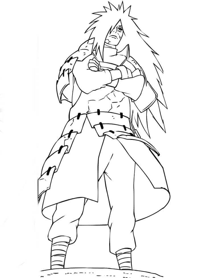 Dibujo de Edotensei Uchiha Madara para Colorear