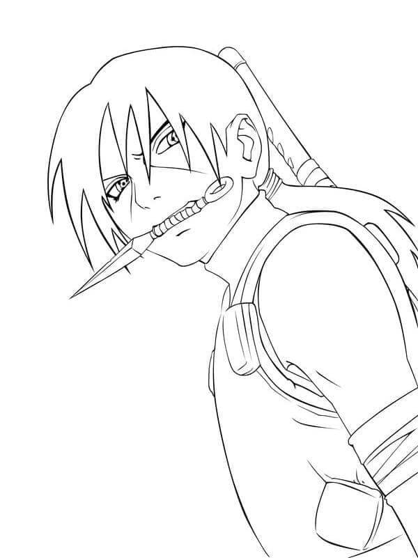 Dibujo de Jounin Uchiha Itachi para Colorear