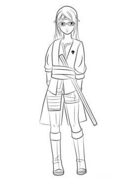 Dibujo de Uchiha Sadara para Colorear