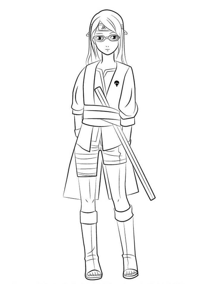 Dibujo de Uchiha Sadara para Colorear