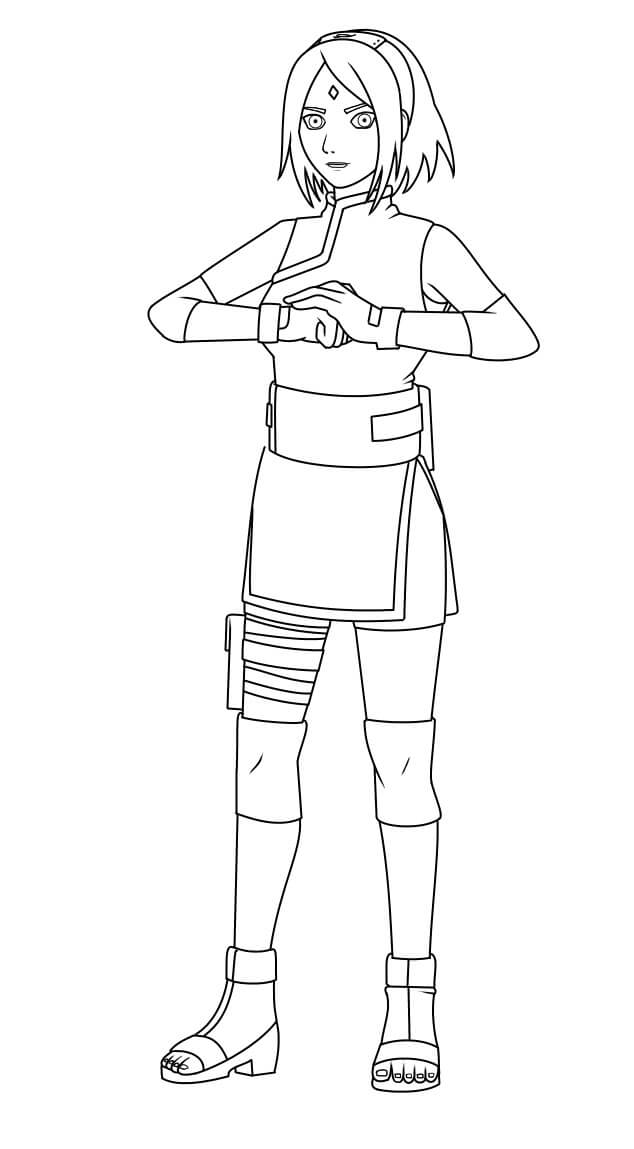 Dibujo de Uchiha Sakura 1 para Colorear