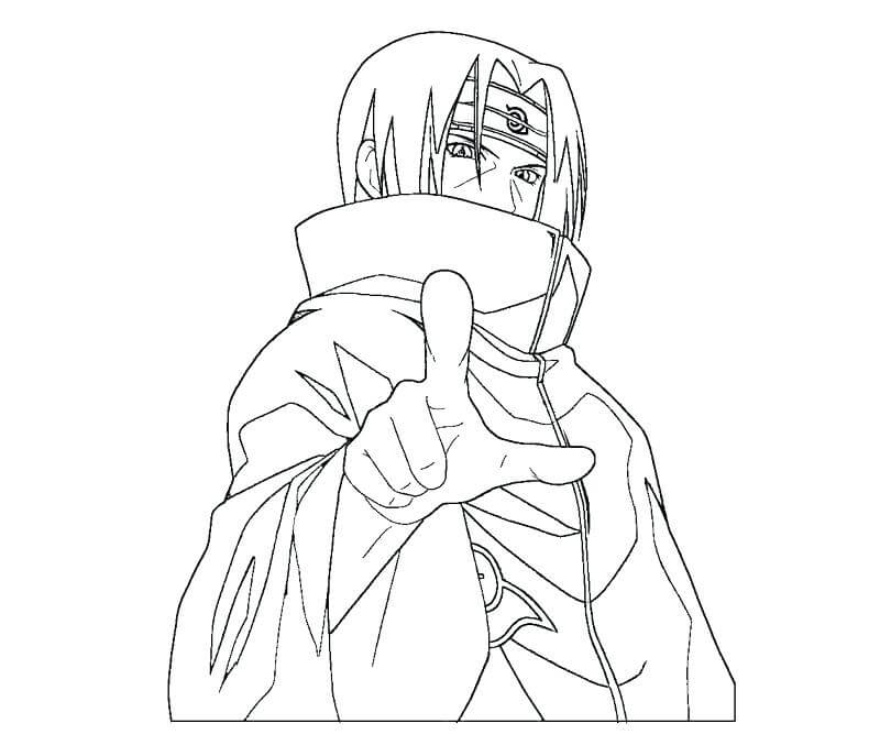 Dibujo de Bueno Uchiha Itachi para Colorear