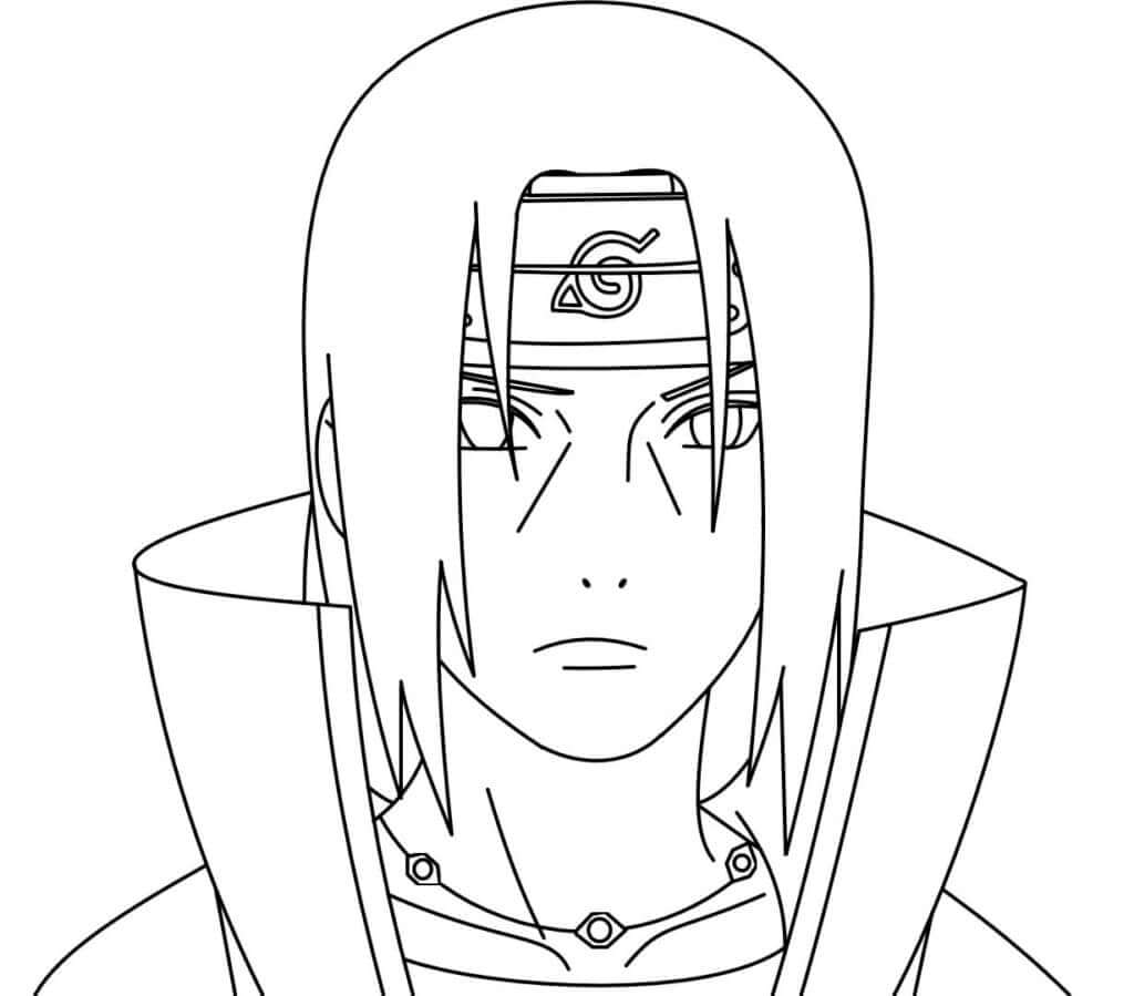 Dibujo de Enfrentate a Uchiha Itachi para Colorear