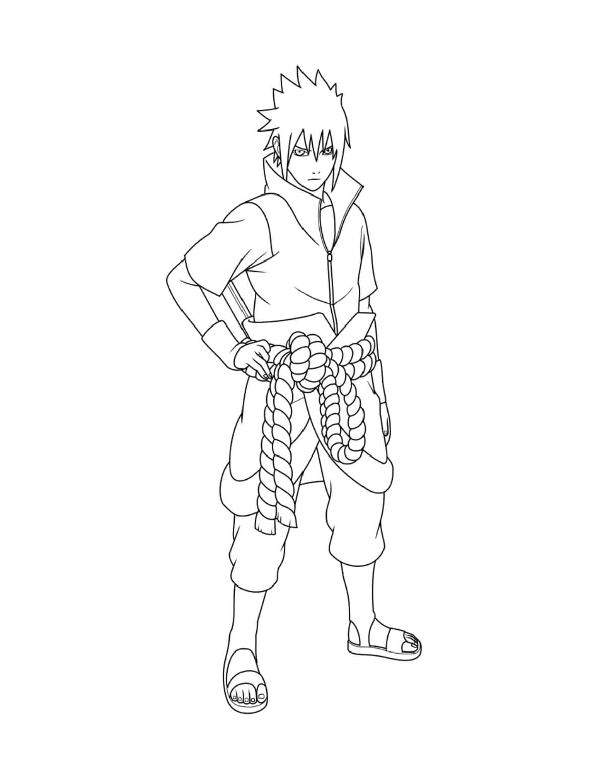 Dibujo de Genial Uchiha Sasuke para Colorear