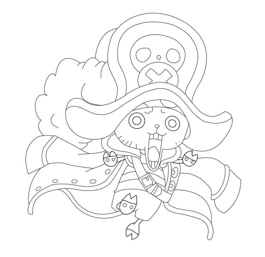 Dibujo de Chopper Divertido Divertido para Colorear