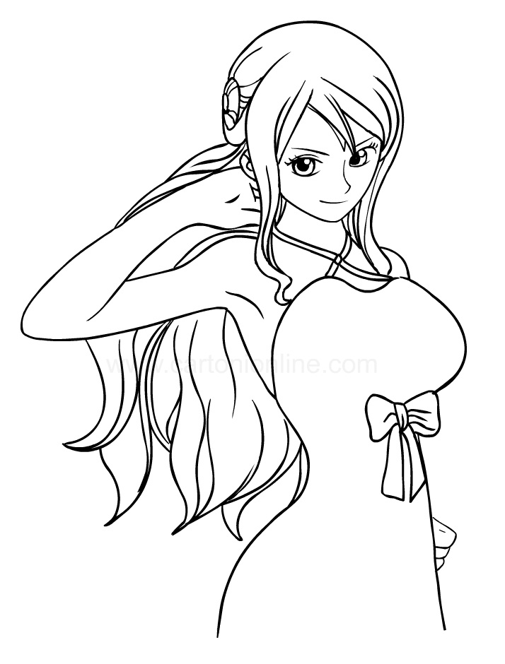 Dibujo de Hermosa Nami para Colorear