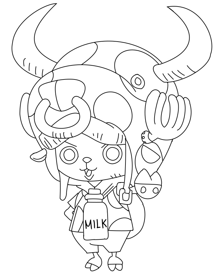 Dibujo de Picadora con Botella de Leche para Colorear